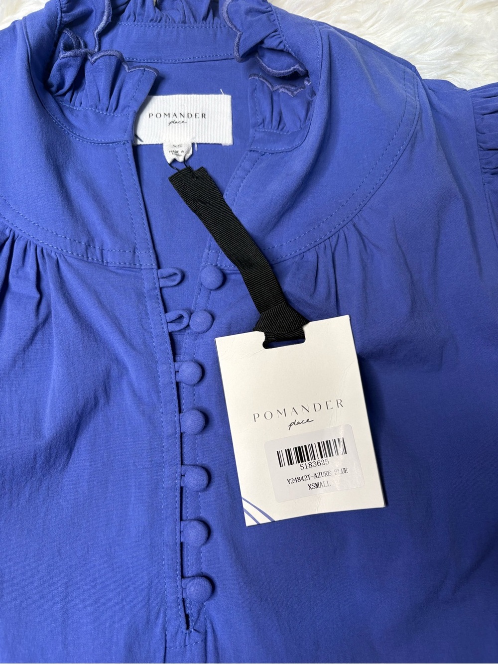 Tuckernuck Pomander Place Azure Blue Selena Mini Dress, NWT size xsmall - Picture 8 of 9